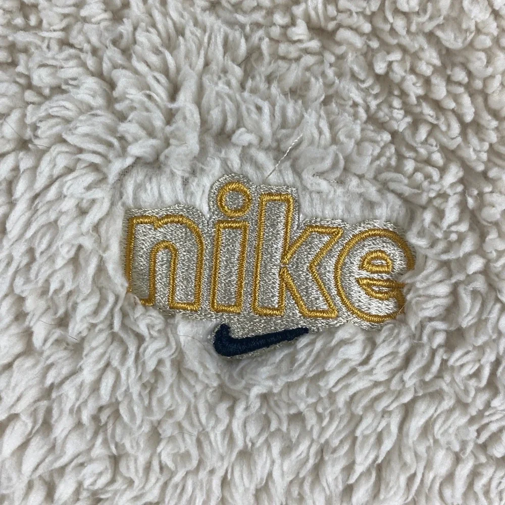 Nike Essentials Sherpa Fleece Hoodie Cream Tan CU6425-238 Womens Large